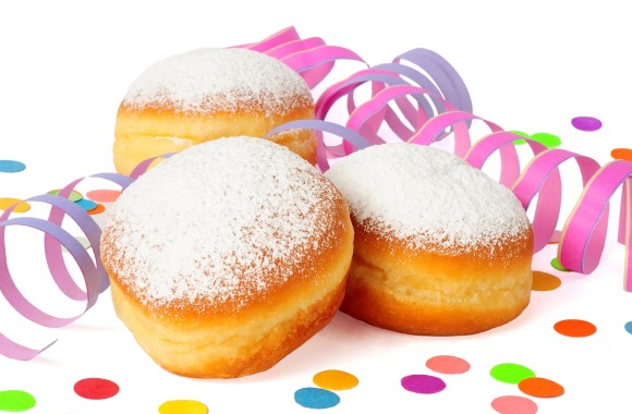 3 Krapfen mit Konfetti 