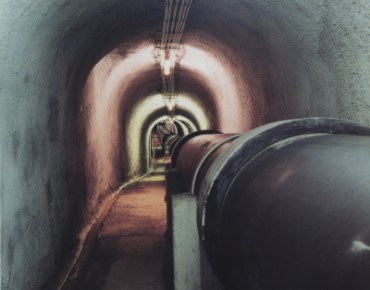 Kanalrohr in Tunnel