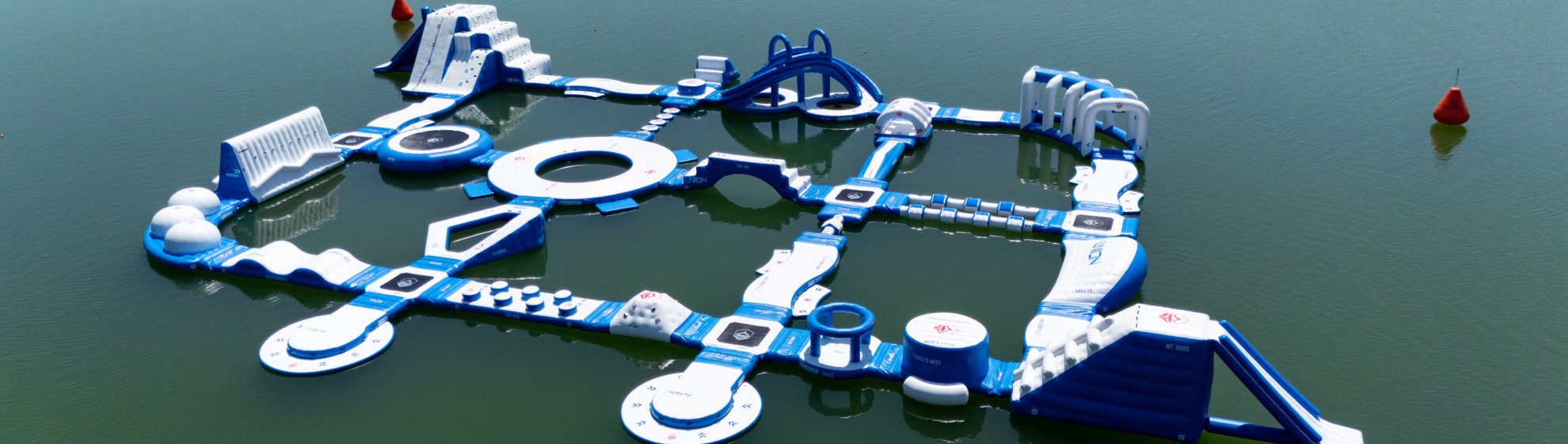 Am Fotos sieht man den neuen Aquapark am Pichlinger See.