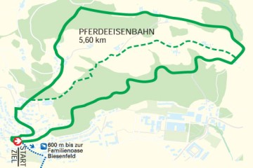 Plan der Laufstrecke Pferdeeisenbahn