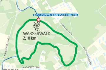 Plan der LAufsrecke Wasserwald