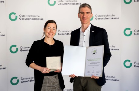 Mag. Iris Jahn, LINZ AG Personalentwicklung/Gesundheitsmanagement und LINZ AG-Personalleiter MMag. Jürgen Krenn