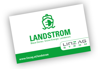 Darstellung der NFC-Karte mit Landstrom-Logo (Schiff mit Stecker).