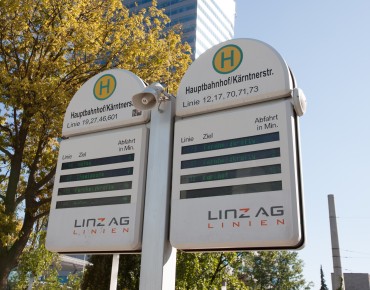 Bild von einer LINZ AG Linien Anzeigetafel