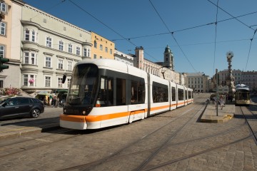 Straßenbahn in der Linzer Innenstadt