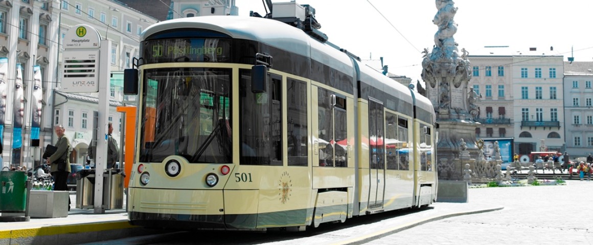 Pöstlingbergbahn am Hauptplatz