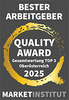 Mehrere Mitarbeiter*innen der Linz AG aus verschiedenn Berufskategorien in Sprechblasen angeordnet