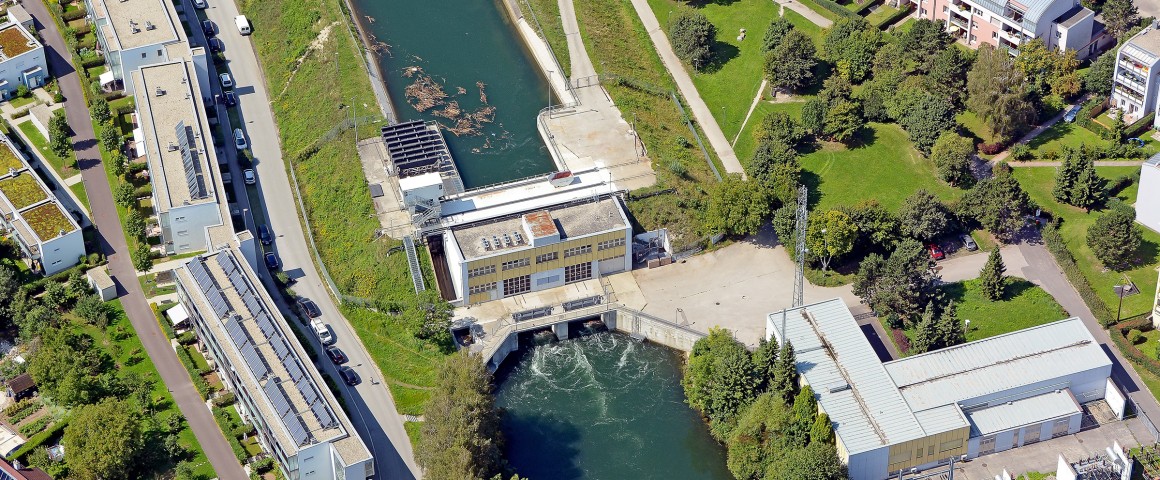 Flugperspektive Kleinwasserkraftwerk Kleinmünchen