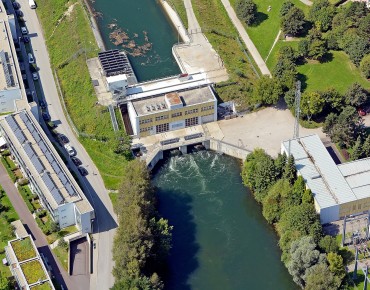 Flugperspektive Kleinwasserkraftwerk Kleinmünchen