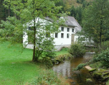 Ansicht Kleinwasserkraftwerk Pierbach flussseitig