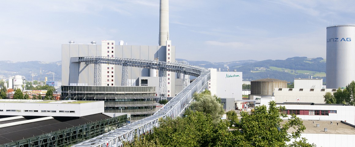 Reststoffheizkraftwerk Linz-Mitte Fernansicht