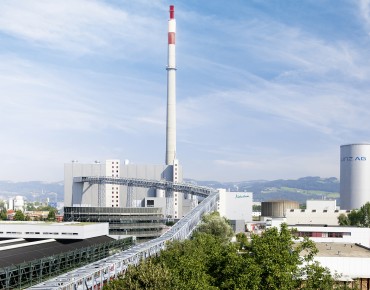 Reststoffheizkraftwerk Linz-Mitte Fernansicht