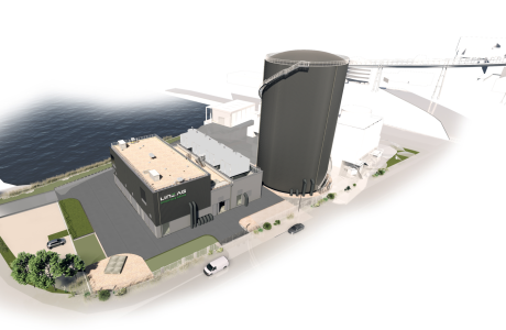 Ansicht der neuen Fernkältezentrale auf dem Areal des Energiepark Linz-Mitte