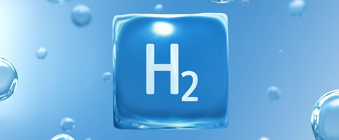 Bild eines Würfels mit der Aufschrift H2 im Wasser