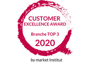 Gütesiegel Customer Excellence Award 2020 des market Instituts