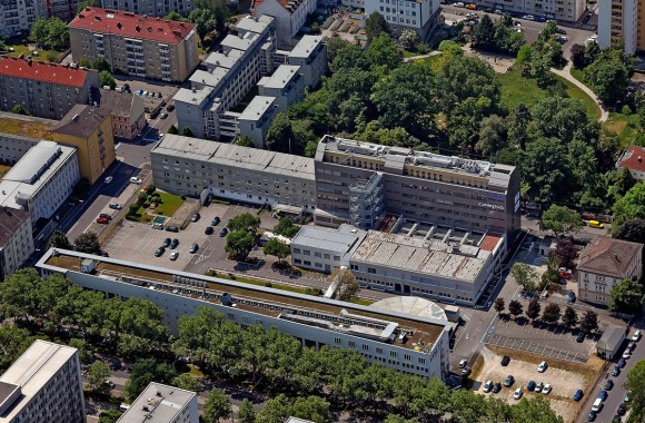 Luftbildaufnahme des Linz AG campus