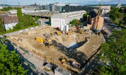 Bauplatz und Baufortschritt des neue Netzgebäudes in der Wiener Straße unweit des LINZ AG Center