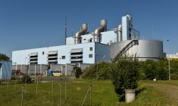 Außenansicht des Fernheizkraftwerkes Linz Süd