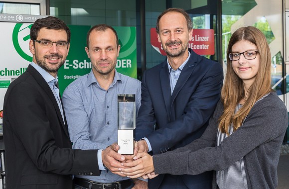 Das Mobilitätsteam der LINZ AG mit dem Energiewende Award.