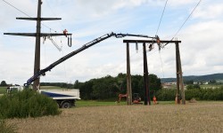 Abbildung von Arbeiten am Strommast in Rainbach