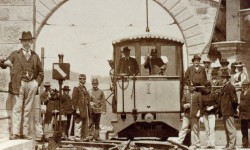 Bild von der Eröffnung der Pöstlingbergbahn im Jahr 1898