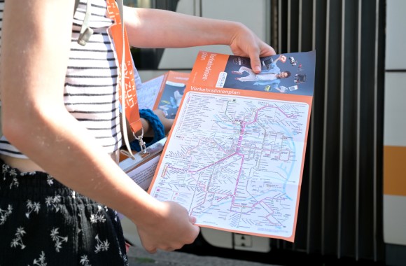 Wichtigstes Utensil der LILI Rallye war der Liniennetzplan