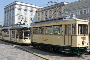 Pöstlingbergbahn in der Linzer Innenstadt