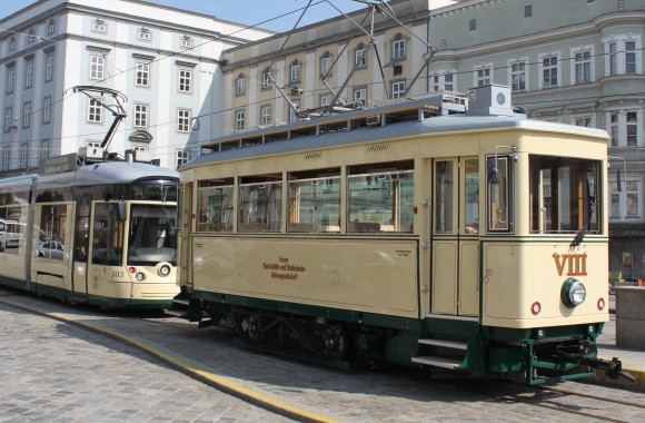 Pöstlingbergbahn in der Linzer Innenstadt