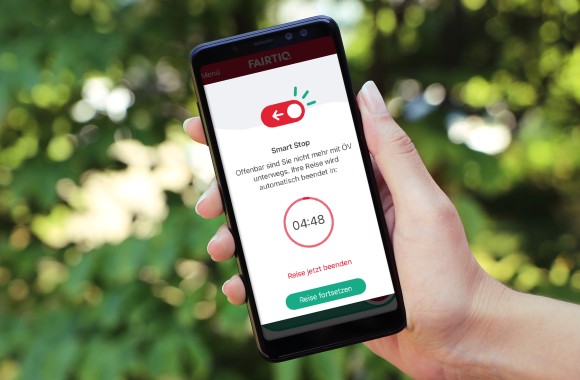 Die FAIRTIQ-App am Smartphone