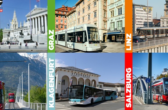 Die Sommerjahresaktion von sechs Städte (Wien, Graz, Linz, Innsbruck, Klagenfurt und Salzburg)