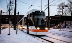 Straßenbahn im Winter