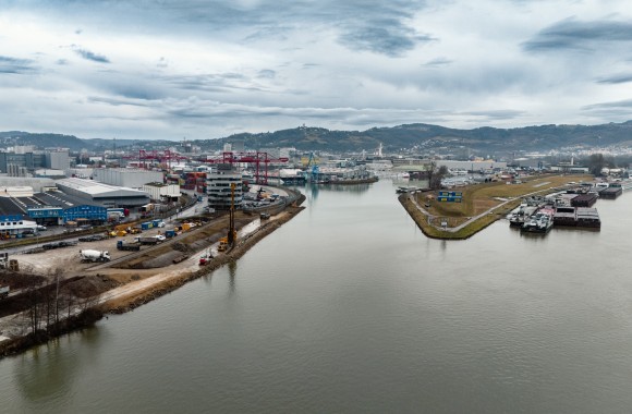 Hochwasserschutz Hafen Linz