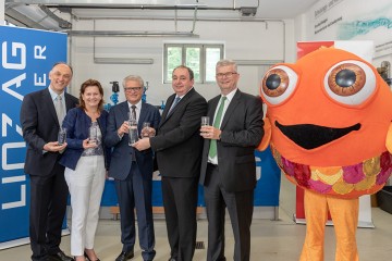 Maskotchen mit Generaldirektor Haider, Herrn Plöchl, Luger, Leimer und Frau Hörzing