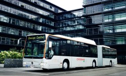 LINZ AG Gasbus vor LINZ AG Center