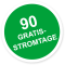 Badge mit der Aufschrift: 100 Gratisstromtage