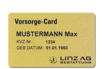 Vorsorge-Card für die persönliche Abschiedsvorsorge