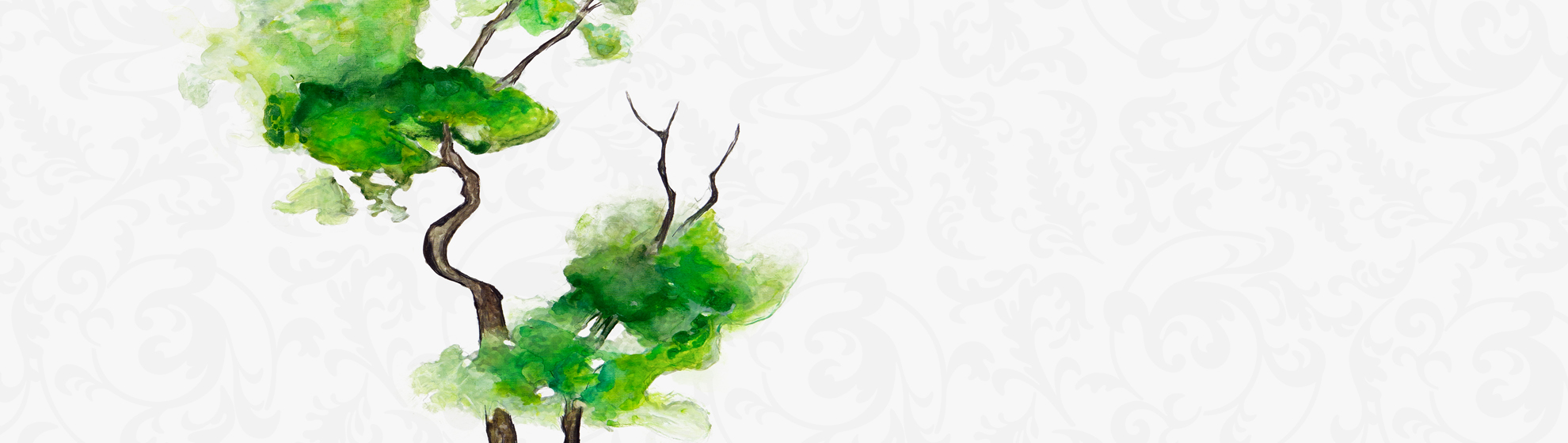 aquarell gemalter Baum