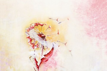 gemaltes Bild von einer Pusteblume