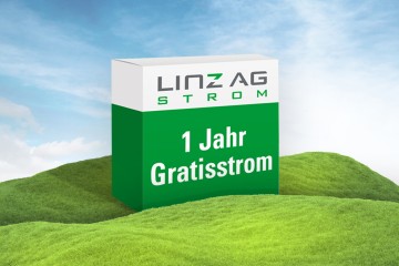LINZ AG STROM-Box steht auf Hügel 
