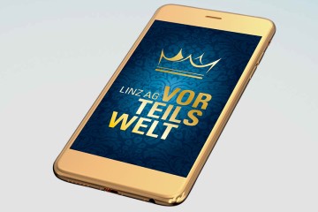 Smartphone mit LINZ AG Vorteilswelt-App